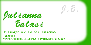 julianna balasi business card