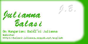 julianna balasi business card